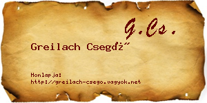 Greilach Csegő névjegykártya